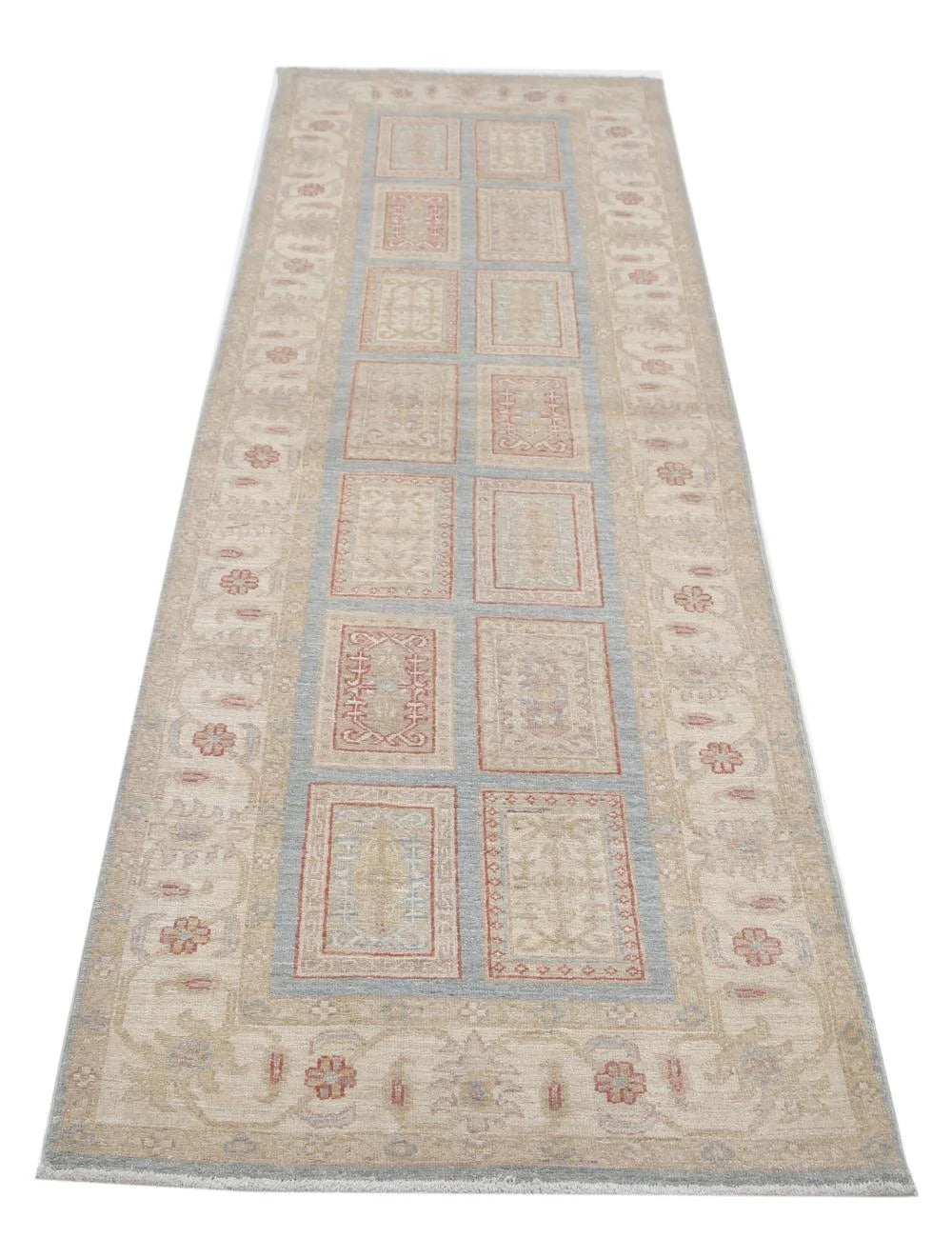 Afghan Bakhtiari Runner Rug 2' 7" x 8' 2" Hand-Knotted | No. AT19558