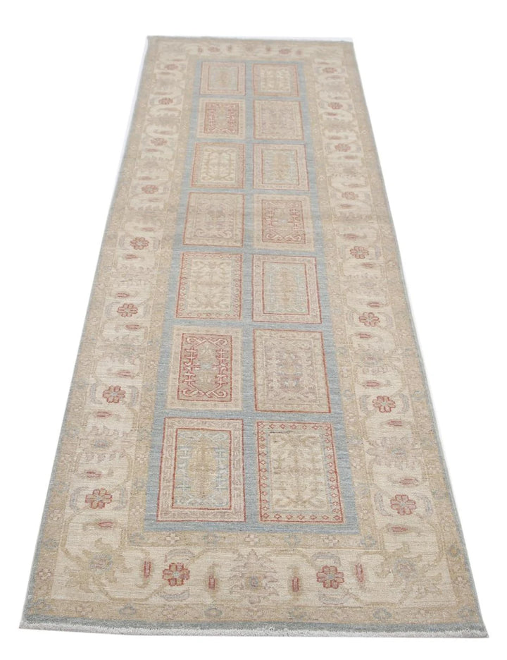 Afghan Bakhtiari Runner Rug 2' 7" x 8' 2" Hand-Knotted | No. AT19558