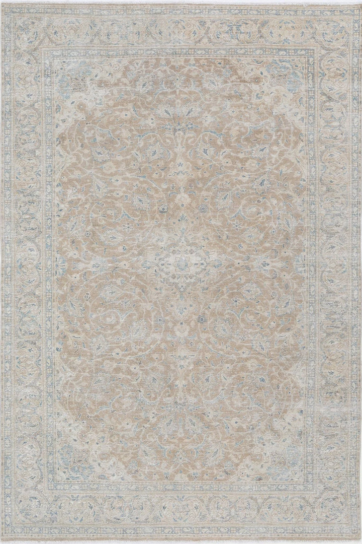 Persian Nain Rug 6' 7" x 10' 1" Hand-Knotted | No. AT19657