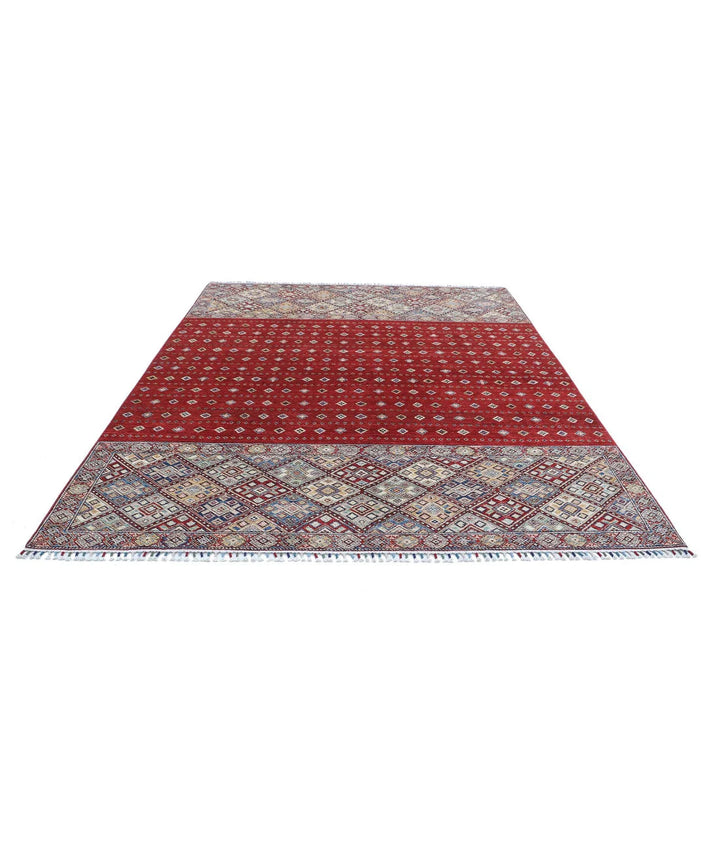 Afghan Khurjeen Rug 7' 9" x 9' 8" Hand-Knotted | No. AT19703