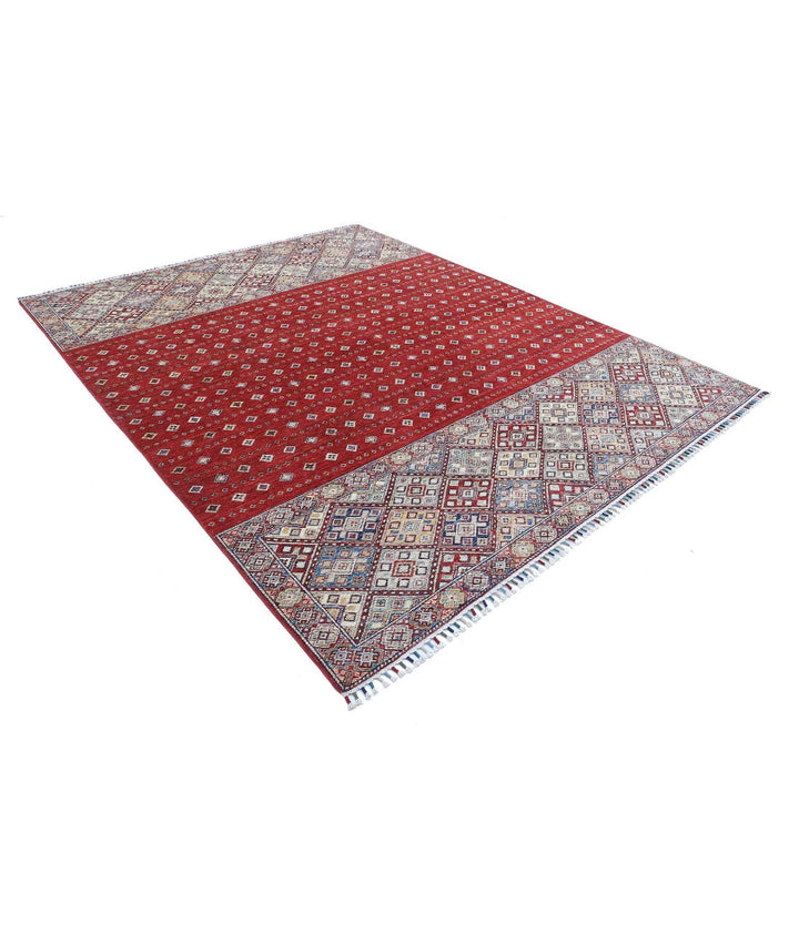 Afghan Khurjeen Rug 7' 9" x 9' 8" Hand-Knotted | No. AT19703
