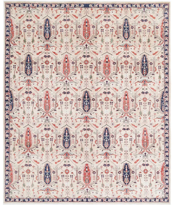 Afghan Bakshaish Rug 7' 10" x 9' 10" Hand-Knotted | No. AT19722