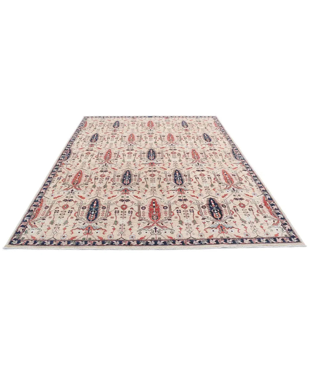 Afghan Bakshaish Rug 7' 10" x 9' 10" Hand-Knotted | No. AT19722