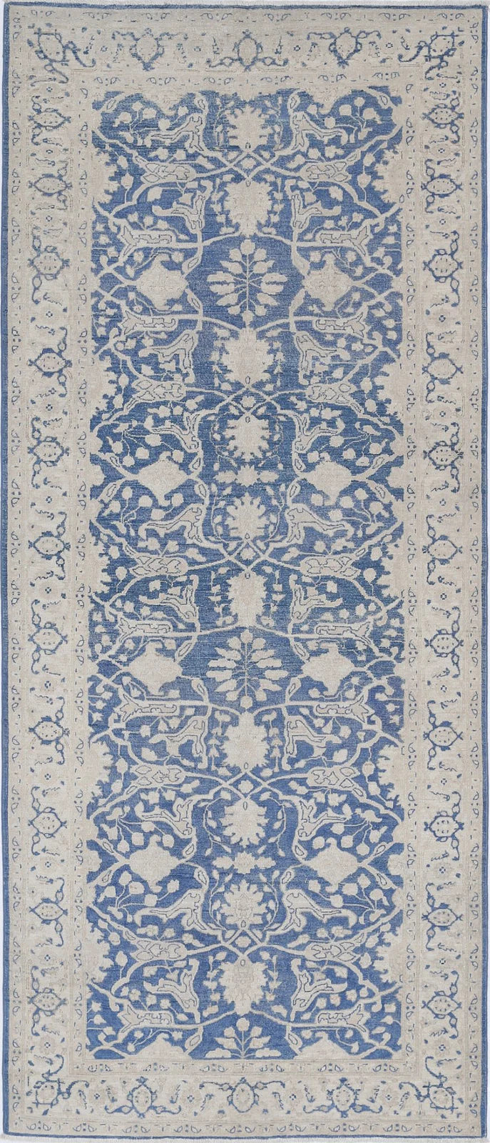 Afghan Serenity Rug 4' 3" x 9' 11" Hand-Knotted | No. AT19734