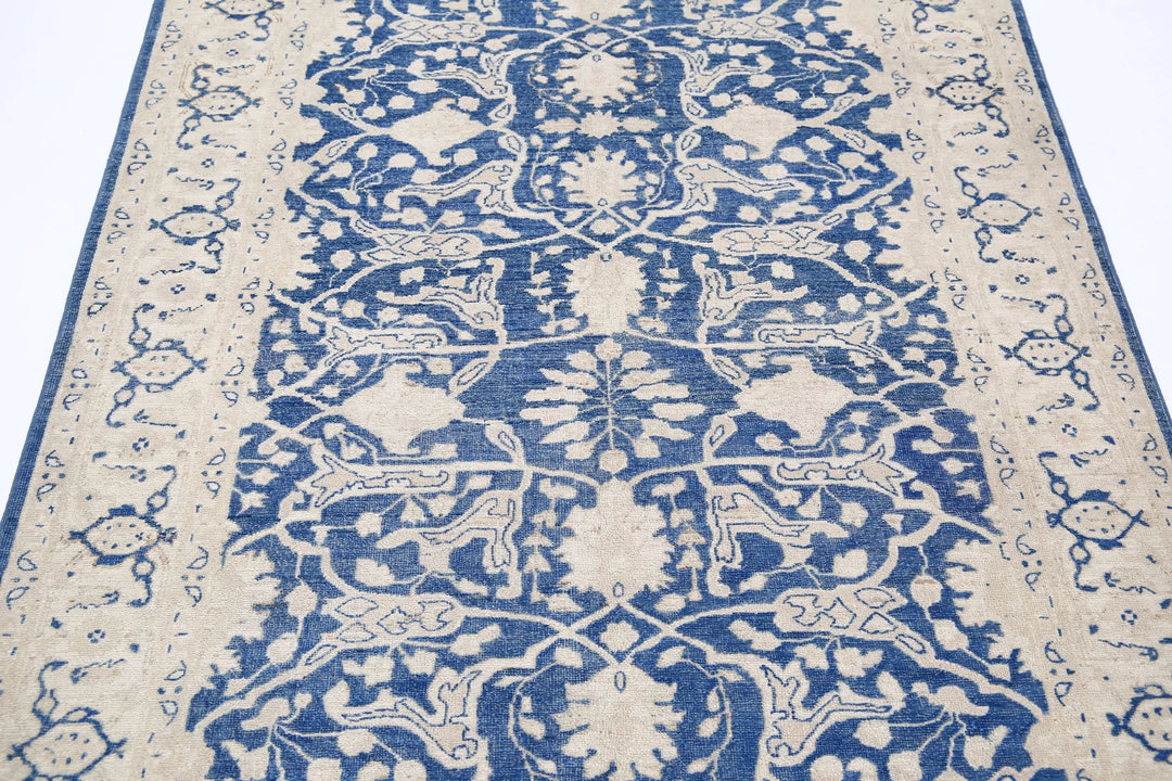 Afghan Serenity Rug 4' 3" x 9' 11" Hand-Knotted | No. AT19734