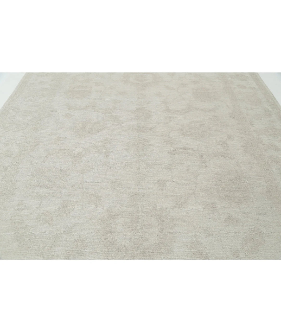 Ivory Afghan Oushak Rug 8' 9" x 11' 8" Hand-Knotted | No. AT19840