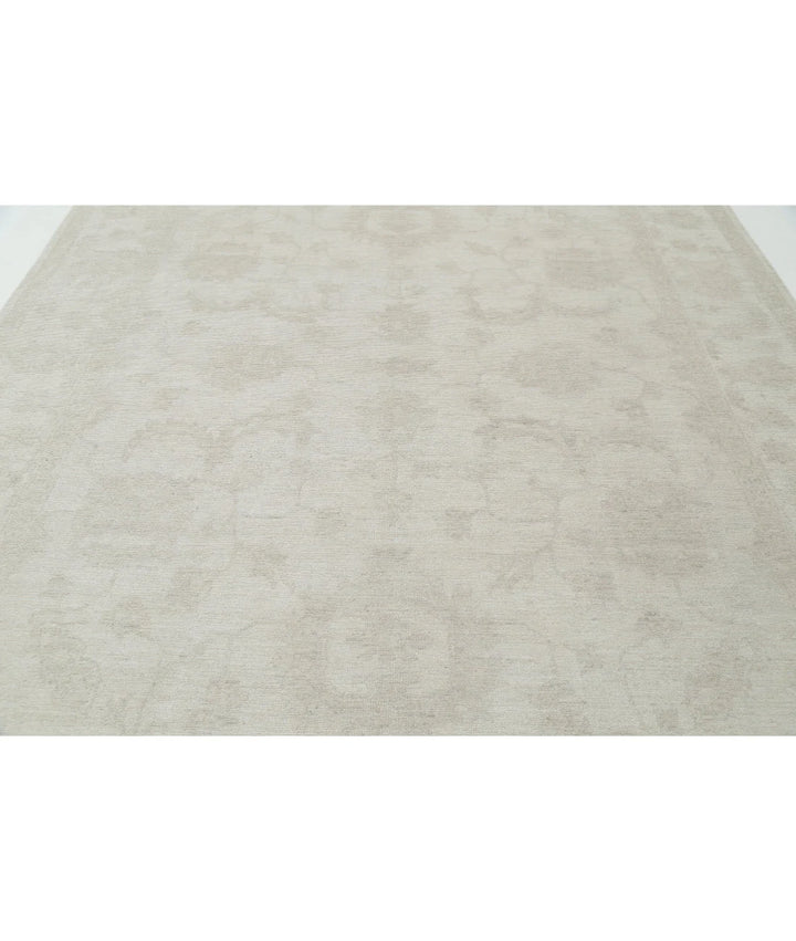 Ivory Afghan Oushak Rug 8' 9" x 11' 8" Hand-Knotted | No. AT19840