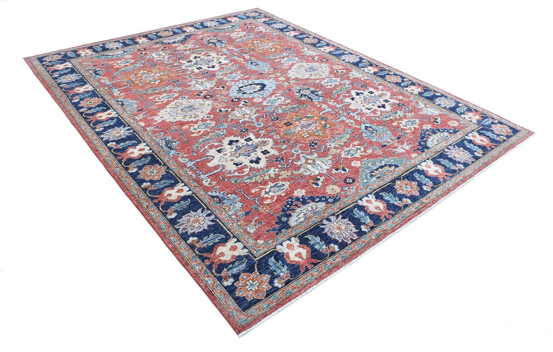 Afghan Humna Rug 7' 10" x 9' 10" Hand-Knotted | No. AT19932