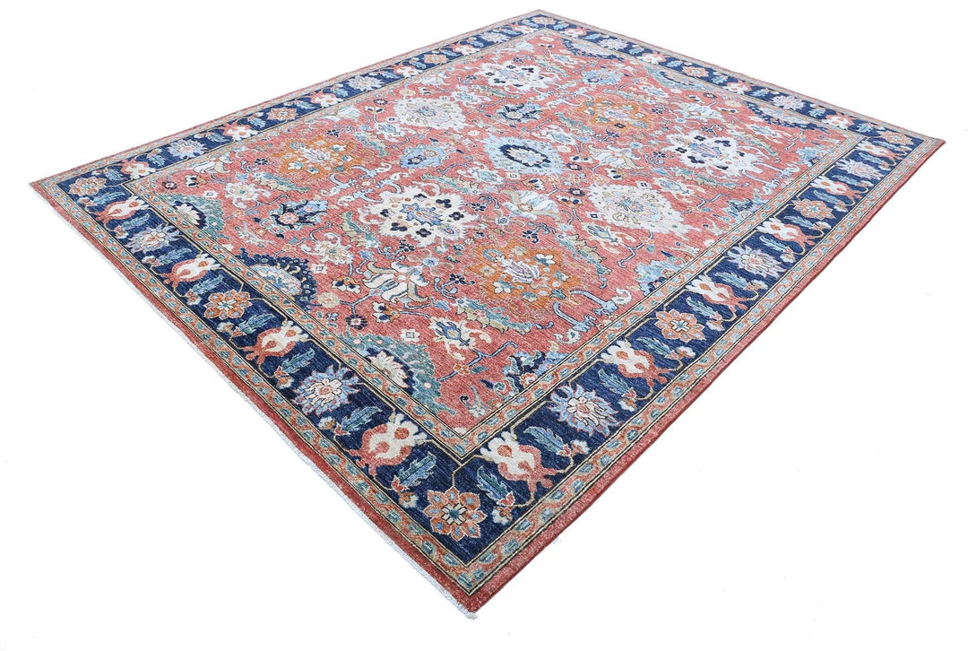Afghan Humna Rug 7' 10" x 9' 10" Hand-Knotted | No. AT19932