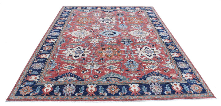 Afghan Humna Rug 7' 10" x 9' 10" Hand-Knotted | No. AT19932