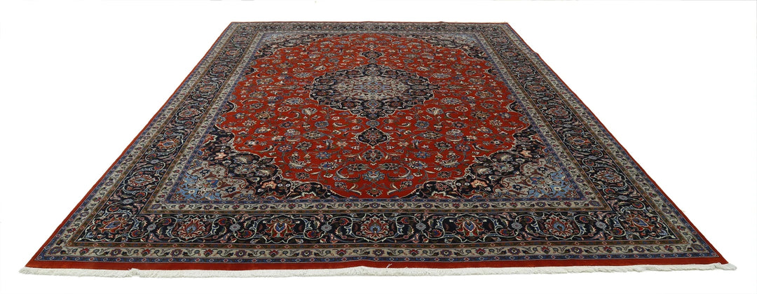 Indian Tabriz Rug 9' 8" x 12' 10" Hand-Knotted | No. AT19973