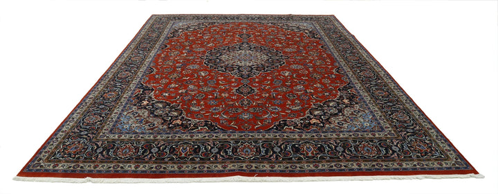 Indian Tabriz Rug 9' 8" x 12' 10" Hand-Knotted | No. AT19973