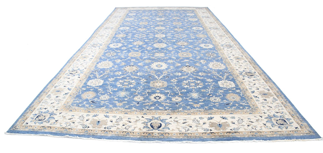 Afghan Ziegler Rug 9' 11" x 20' 8" Hand-Knotted | No. AT20033
