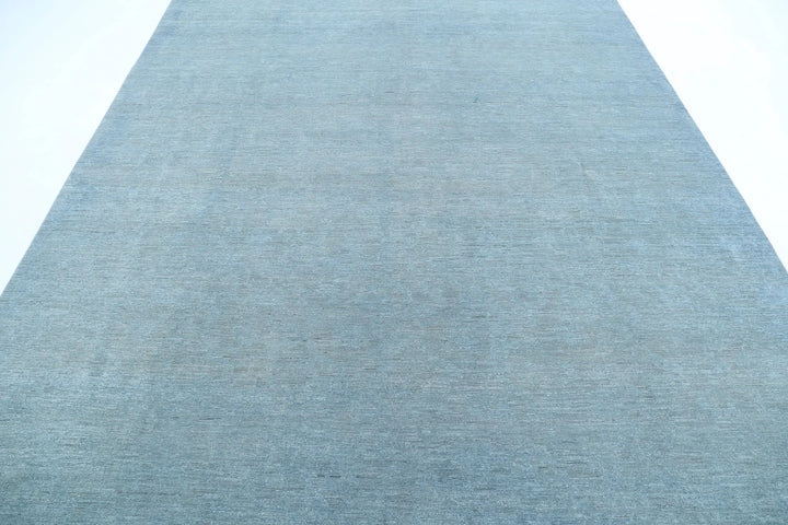 Blue Afghan Overdye Rug 7' 11" x 9' 11" Hand-Knotted | No. AT20145