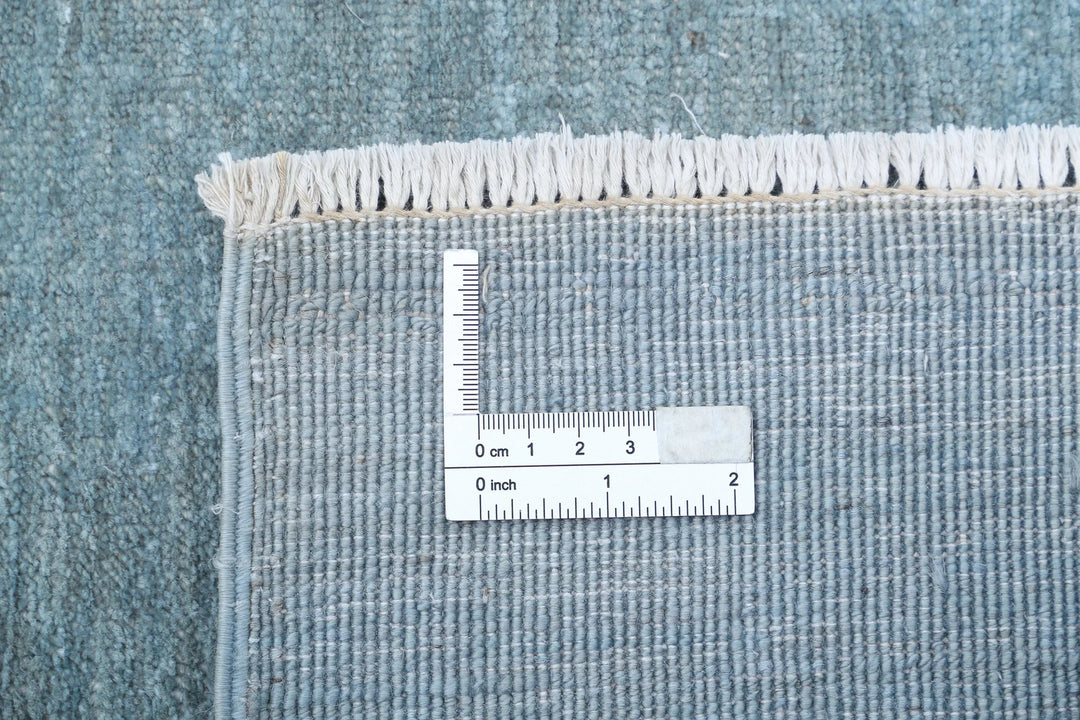 Blue Afghan Overdye Rug 7' 11" x 9' 11" Hand-Knotted | No. AT20145