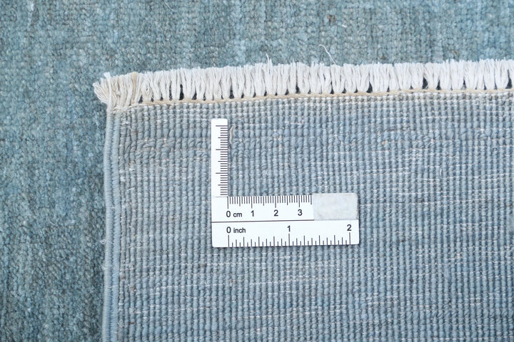 Blue Afghan Overdye Rug 7' 11" x 9' 11" Hand-Knotted | No. AT20145