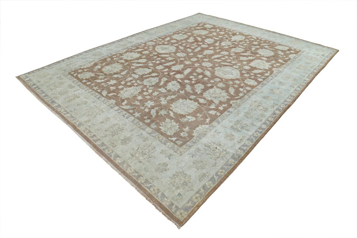 Indian Ziegler Rug 8' 10" x 11' 9" Hand-Knotted | No. AT20203