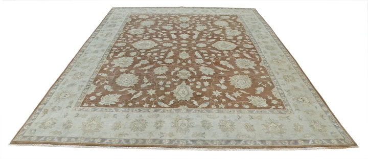 Indian Ziegler Rug 8' 10" x 11' 9" Hand-Knotted | No. AT20203
