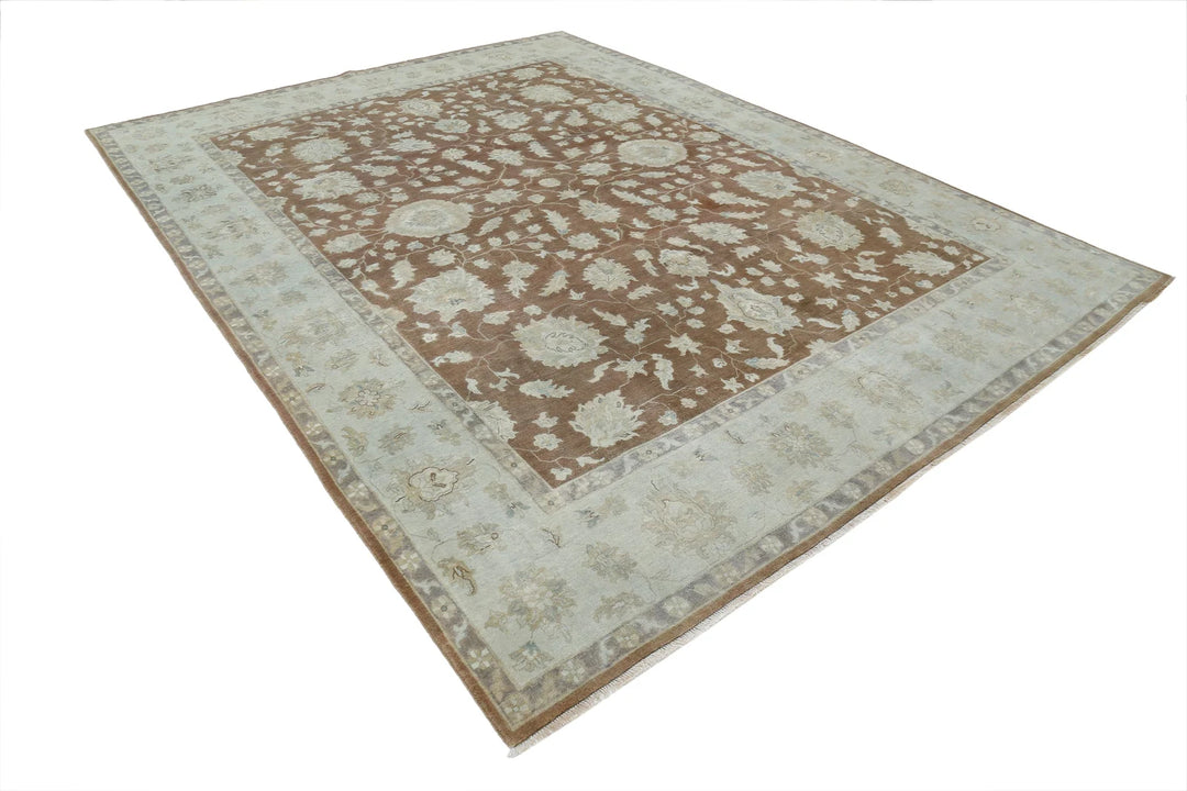 Indian Ziegler Rug 8' 10" x 11' 9" Hand-Knotted | No. AT20203