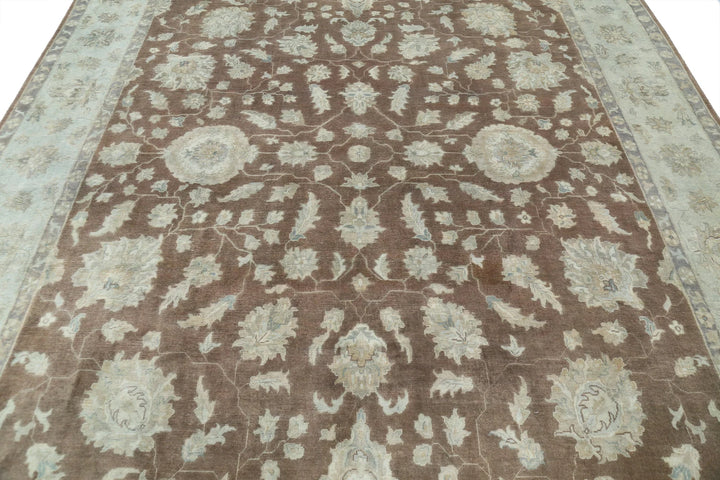 Indian Ziegler Rug 8' 10" x 11' 9" Hand-Knotted | No. AT20203