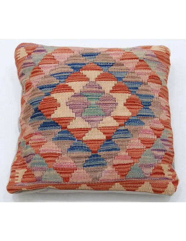 Afghan Tribal Pillow 1' 5" x 1' 5" Hand-Woven | No. AT20264