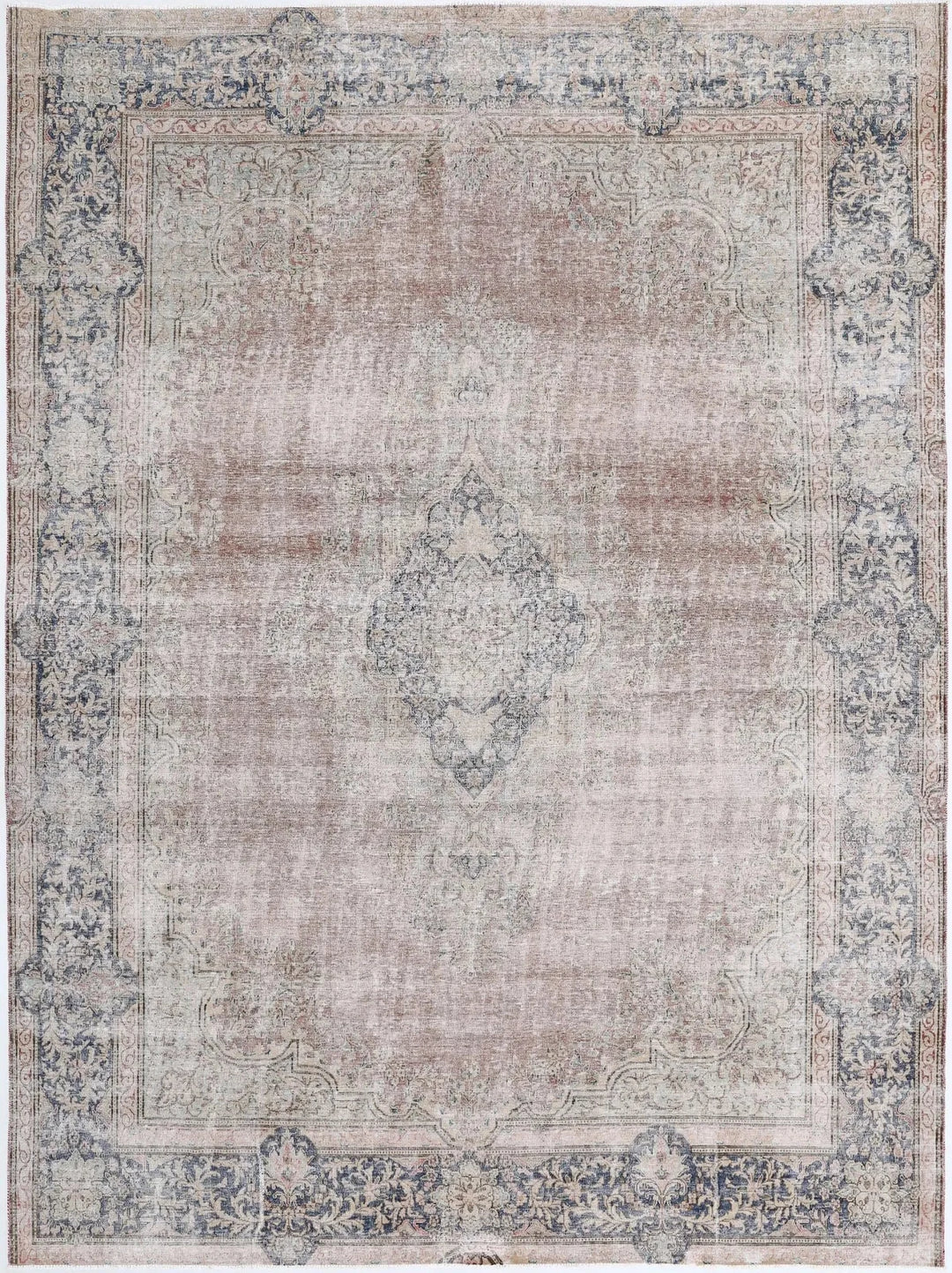 Rust Persian Tabriz Rug 9' 6" x 12' 9" Hand-Knotted | No. AT203615