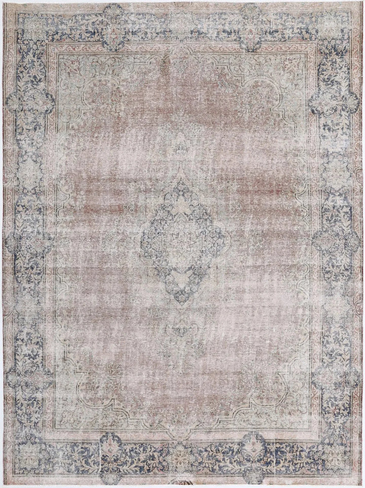 Rust Persian Tabriz Rug 9' 6" x 12' 9" Hand-Knotted | No. AT203615