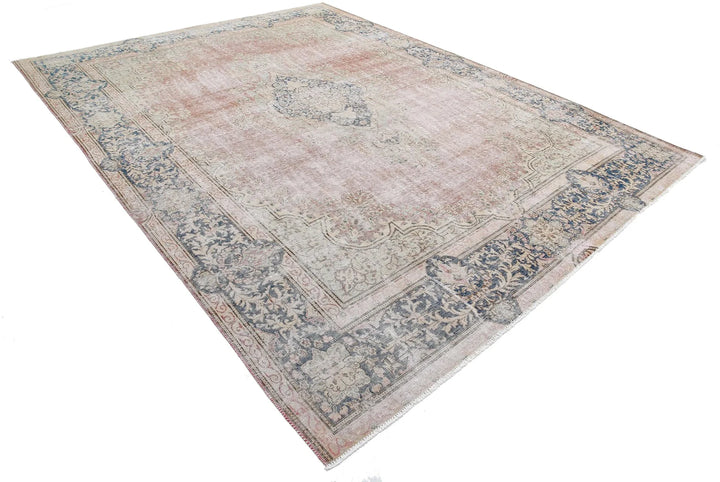 Rust Persian Tabriz Rug 9' 6" x 12' 9" Hand-Knotted | No. AT203615