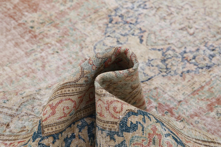 Rust Persian Tabriz Rug 9' 6" x 12' 9" Hand-Knotted | No. AT203615