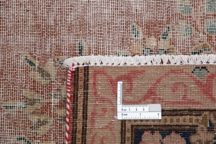 Rust Persian Tabriz Rug 9' 6" x 12' 9" Hand-Knotted | No. AT203615