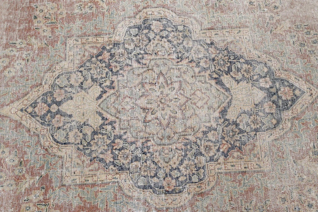 Rust Persian Tabriz Rug 9' 6" x 12' 9" Hand-Knotted | No. AT203615