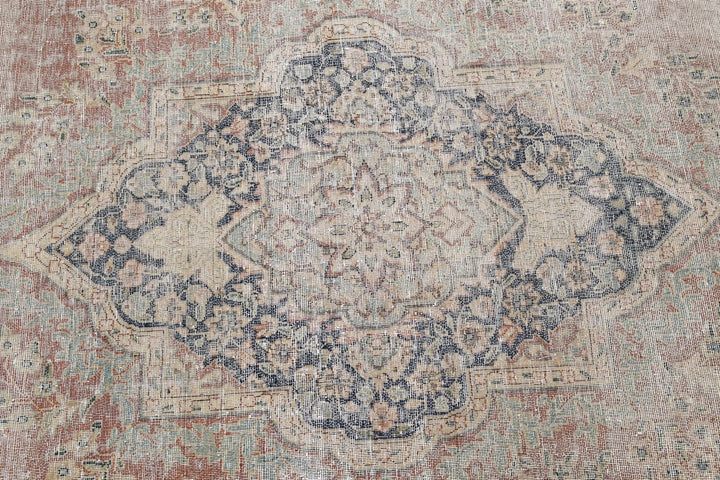 Rust Persian Tabriz Rug 9' 6" x 12' 9" Hand-Knotted | No. AT203615