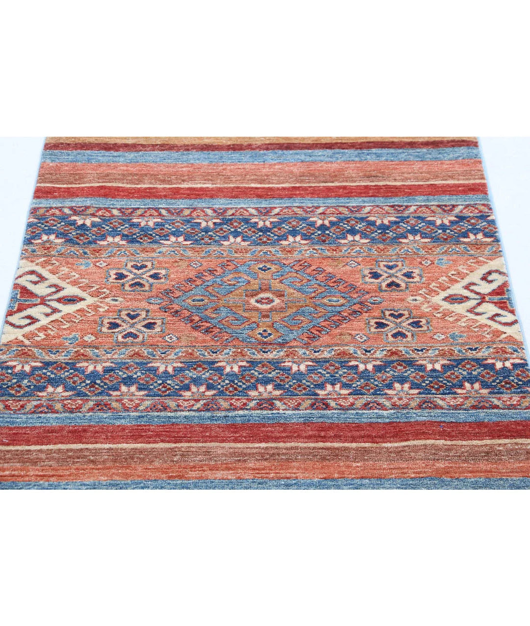 Afghan Khurjeen Rug 2' 8" x 3' 8" Hand-Knotted | No. AT20401