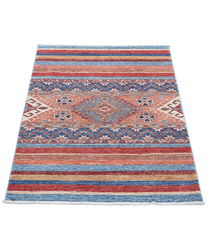 Afghan Khurjeen Rug 2' 8" x 3' 8" Hand-Knotted | No. AT20401