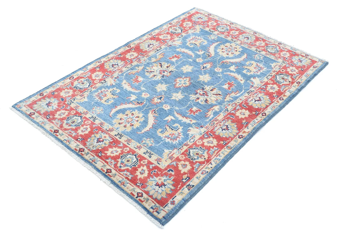 Afghan Ziegler Farhan Gul Rug 3' 4" x 4' 10" Hand-Knotted | No. AT20553
