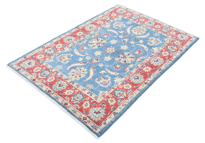Afghan Ziegler Farhan Gul Rug 3' 4" x 4' 10" Hand-Knotted | No. AT20553