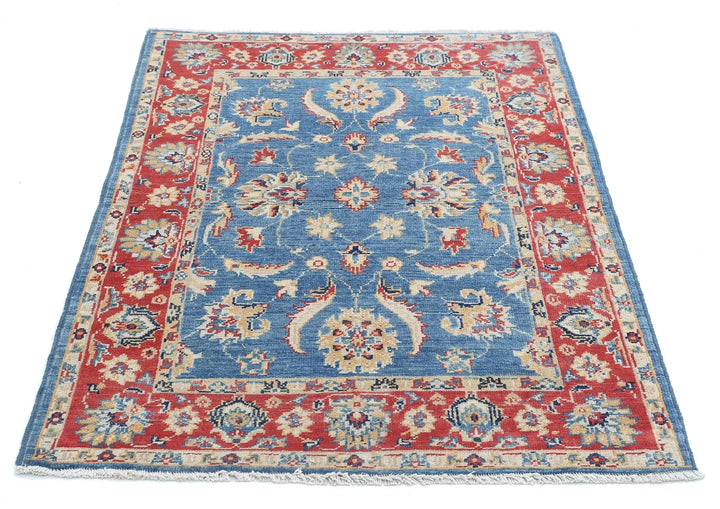 Afghan Ziegler Farhan Gul Rug 3' 4" x 4' 10" Hand-Knotted | No. AT20553