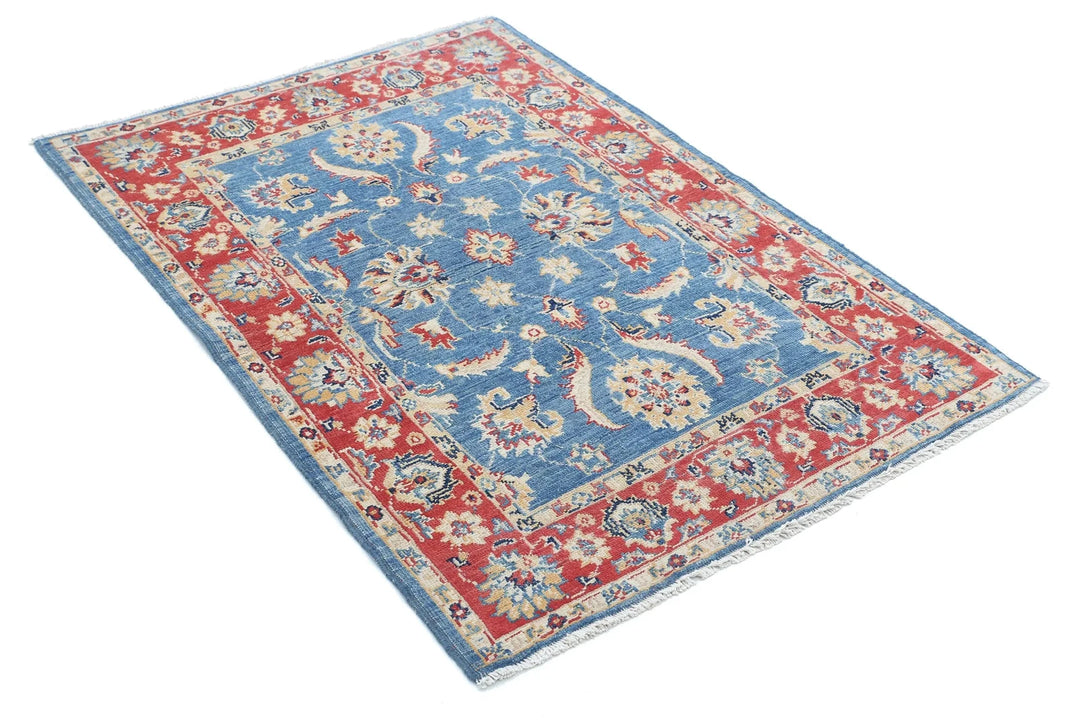 Afghan Ziegler Farhan Gul Rug 3' 4" x 4' 10" Hand-Knotted | No. AT20553