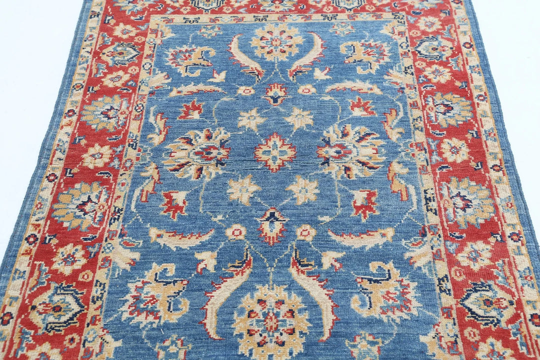 Afghan Ziegler Farhan Gul Rug 3' 4" x 4' 10" Hand-Knotted | No. AT20553