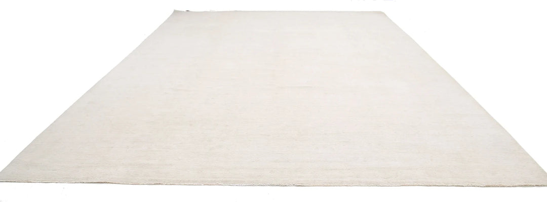 Ivory Afghan Serenity Rug 12' 0" x 16' 2" Hand-Knotted | No. AT20597