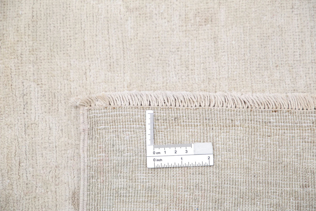 Ivory Afghan Serenity Rug 12' 0" x 16' 2" Hand-Knotted | No. AT20597