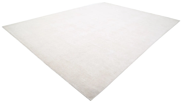 Ivory Afghan Serenity Rug 12' 0" x 16' 2" Hand-Knotted | No. AT20597