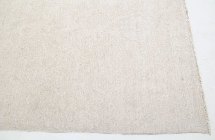 Ivory Afghan Serenity Rug 12' 0" x 16' 2" Hand-Knotted | No. AT20597