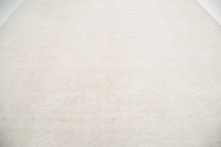 Ivory Afghan Serenity Rug 12' 0" x 16' 2" Hand-Knotted | No. AT20597