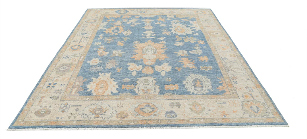 Afghan Oushak Rug 7' 11" x 9' 10" Hand-Knotted | No. AT20705