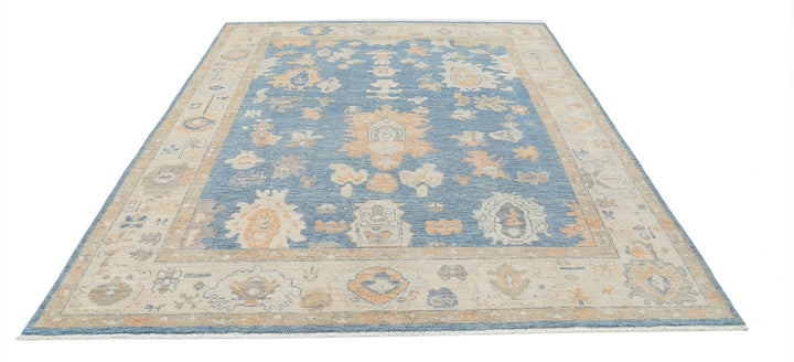 Afghan Oushak Rug 7' 11" x 9' 10" Hand-Knotted | No. AT20705