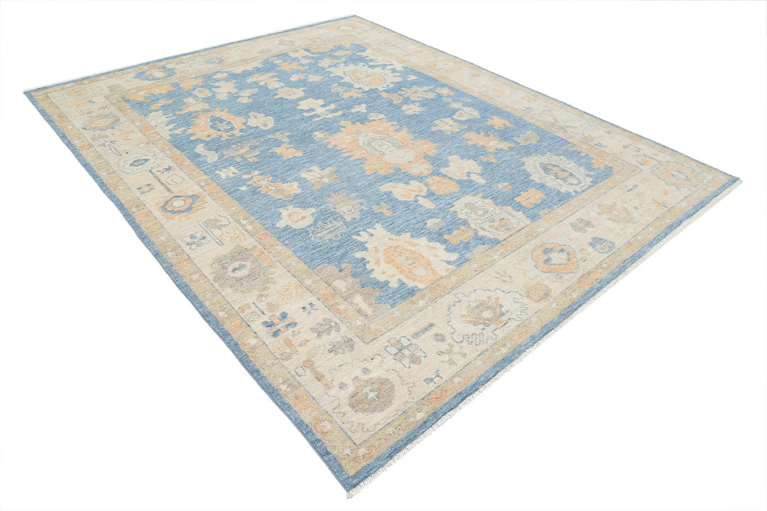 Afghan Oushak Rug 7' 11" x 9' 10" Hand-Knotted | No. AT20705