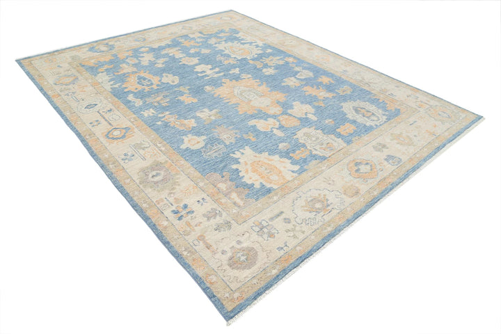 Afghan Oushak Rug 7' 11" x 9' 10" Hand-Knotted | No. AT20705