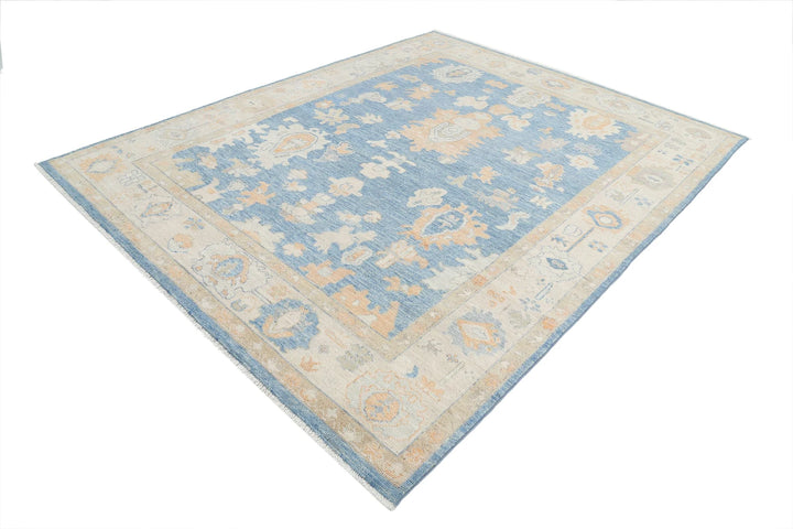 Afghan Oushak Rug 7' 11" x 9' 10" Hand-Knotted | No. AT20705