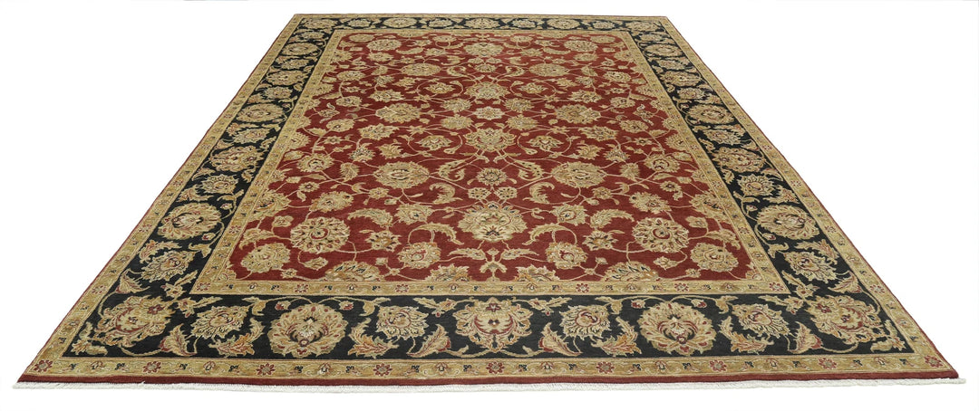 Rust Indian Ziegler Rug 8' 10" x 11' 11" Hand-Knotted | No. AT20708